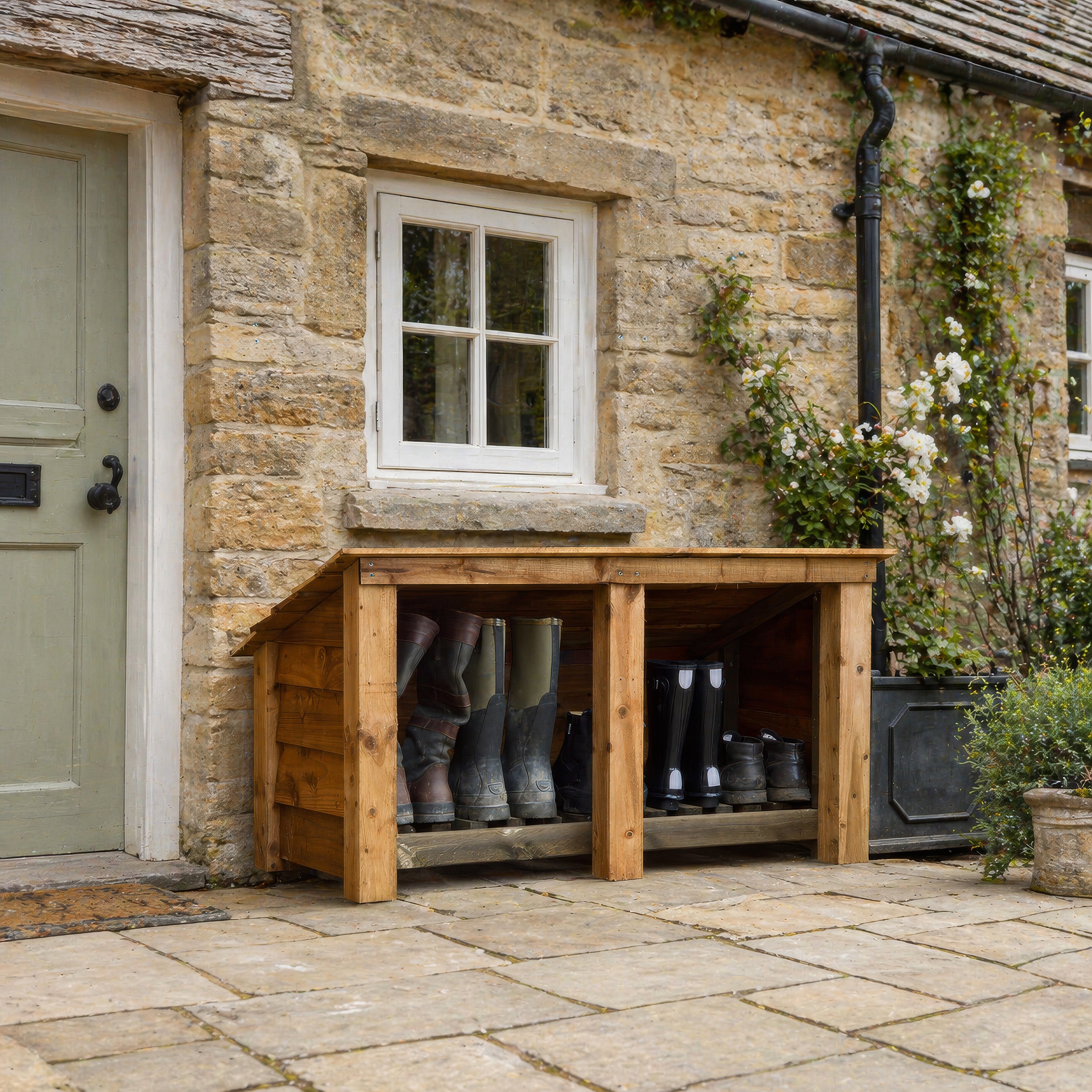 Langham Major Boot Store - Rustic Brown - Slatted Base