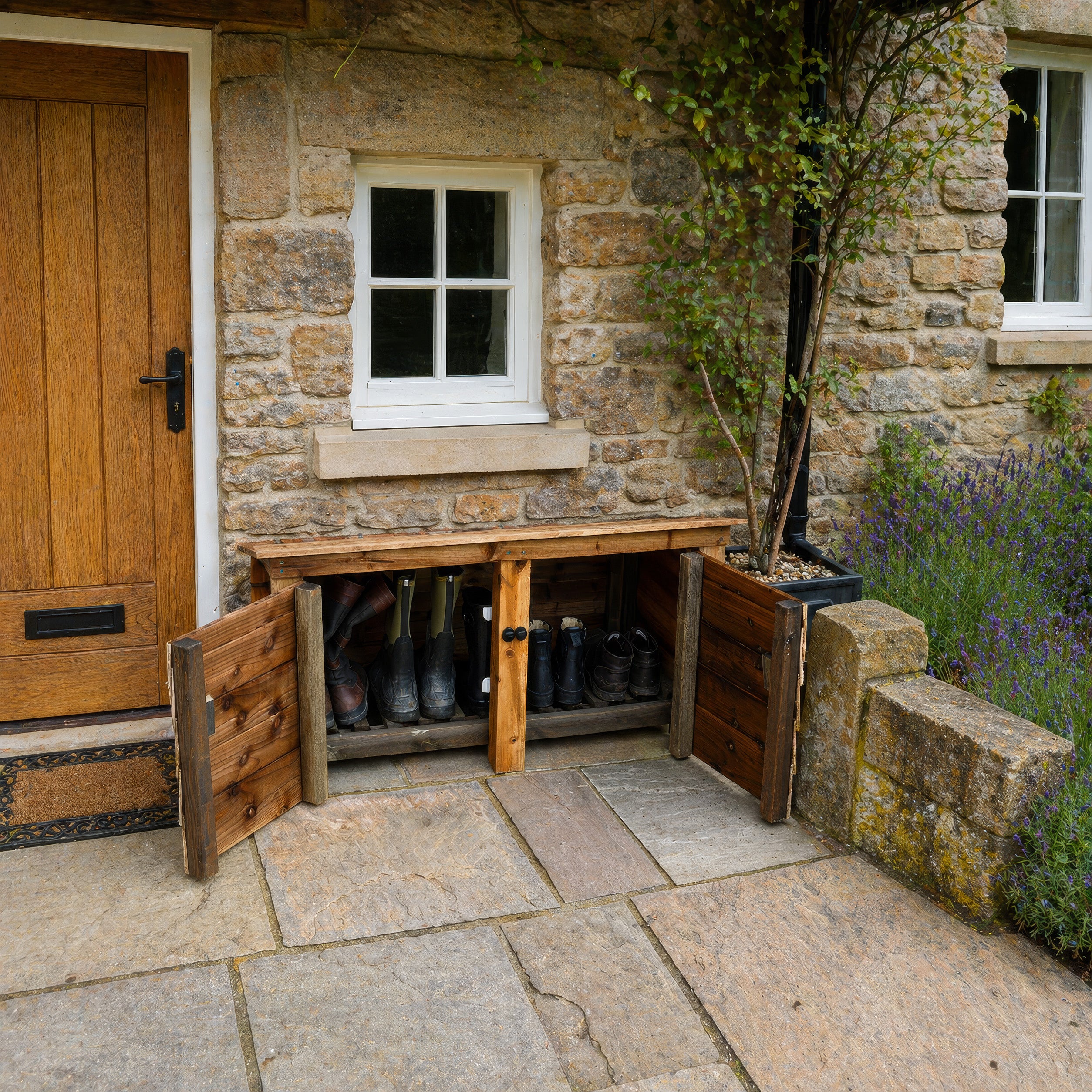 Langham Major Boot Store - Rustic Brown - Slatted Base