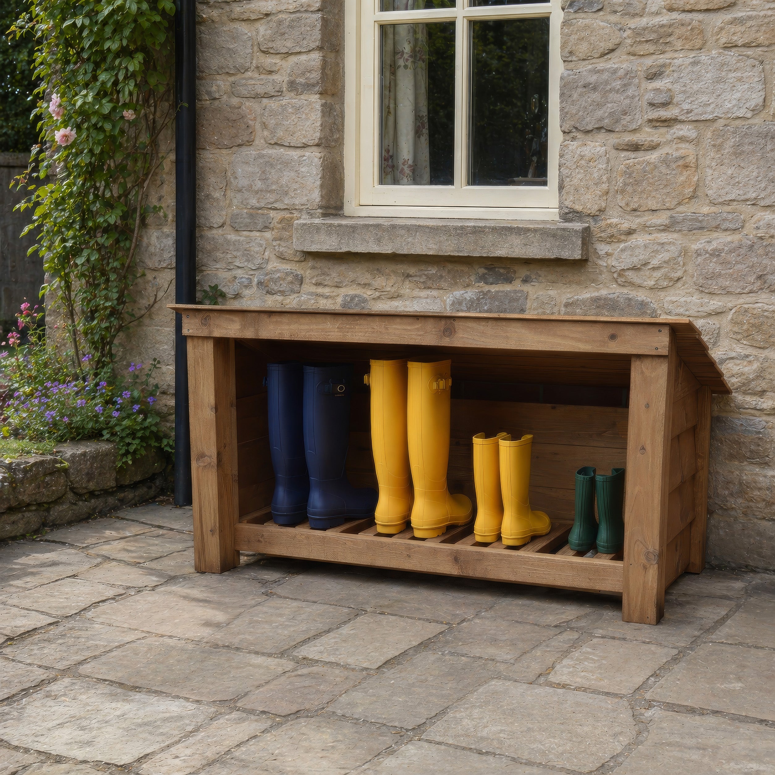 Langham Major Boot Store - Rustic Brown - Slatted Base