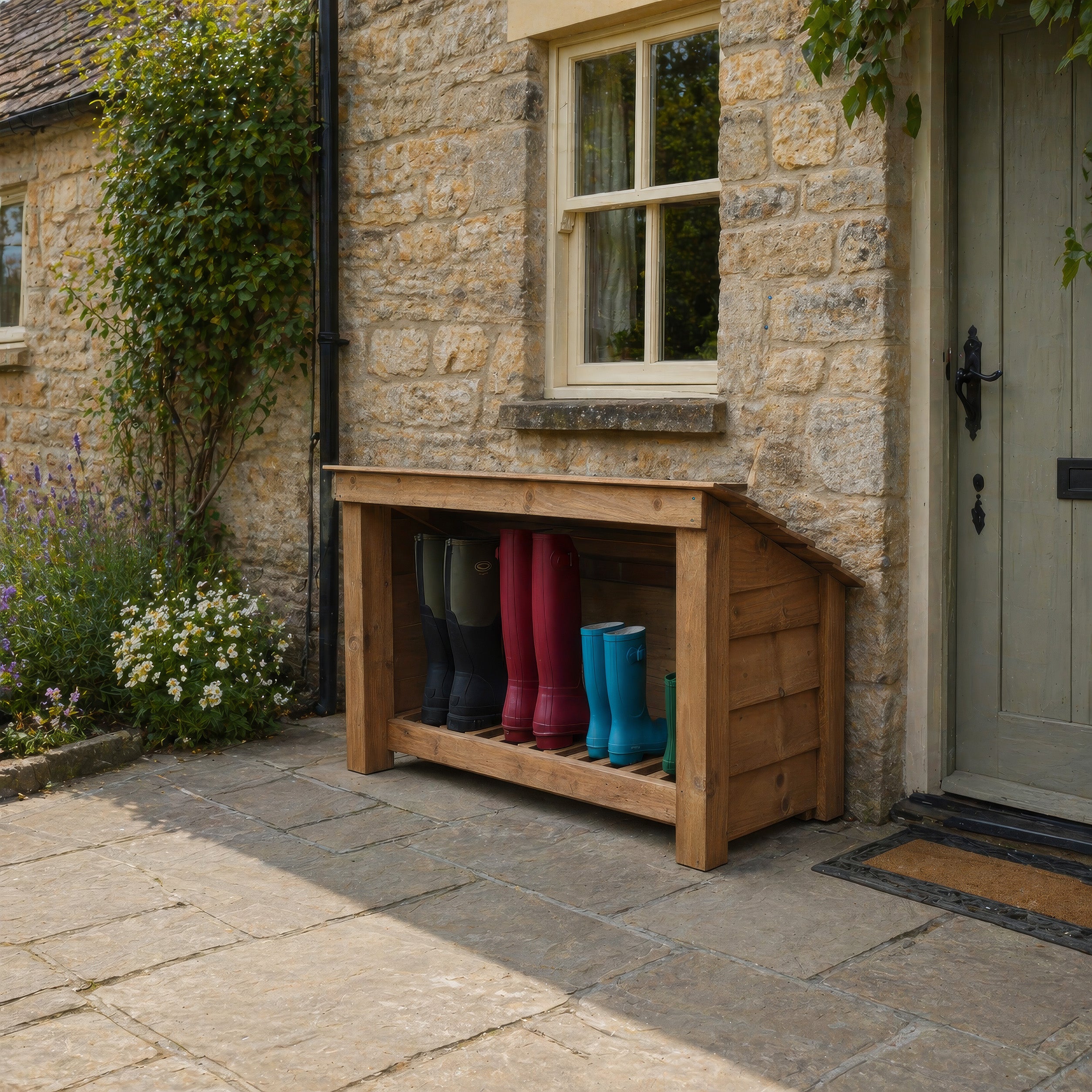 Langham Major Boot Store - Rustic Brown - Slatted Base