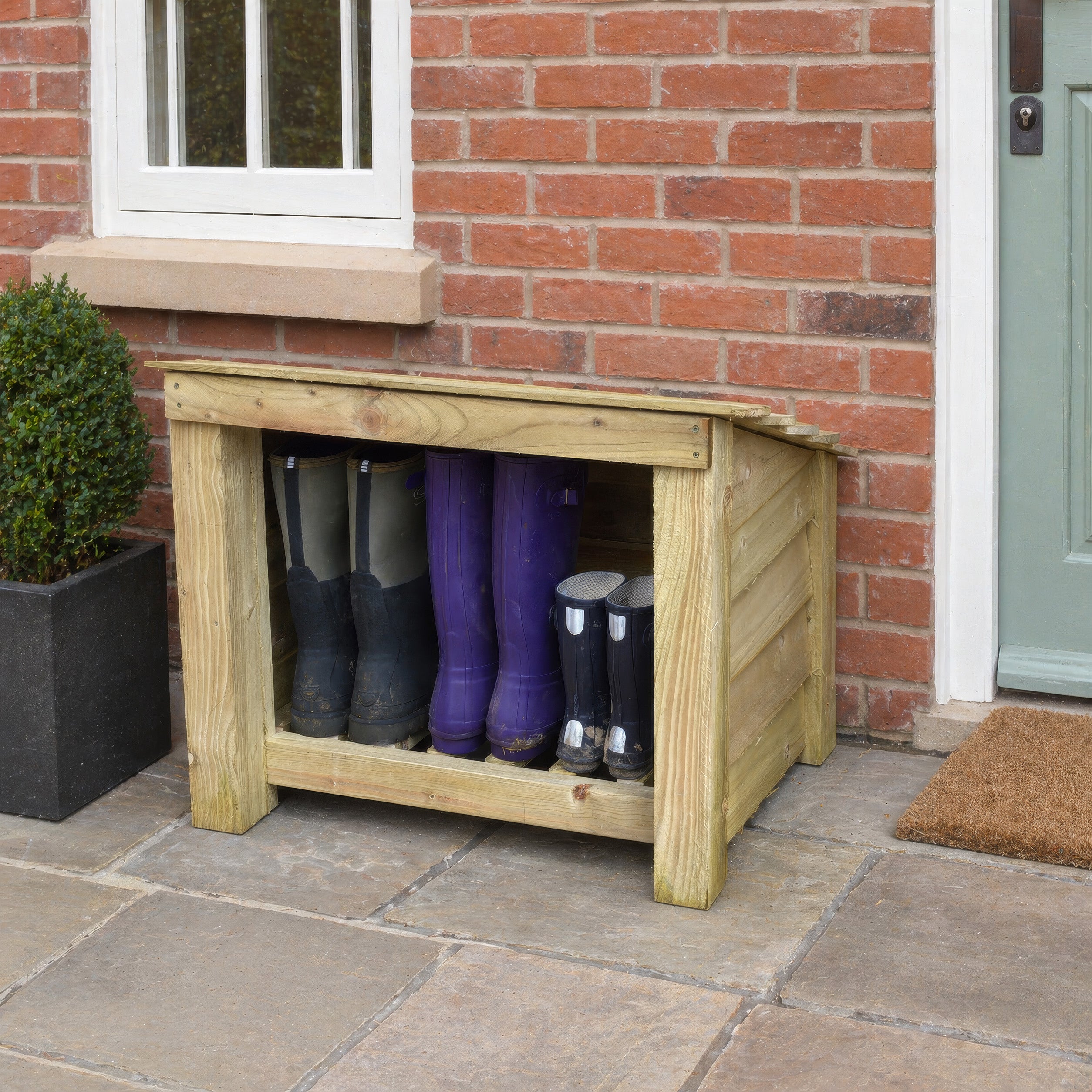 Langham Minor Boot Store - Light Green - Slatted Base