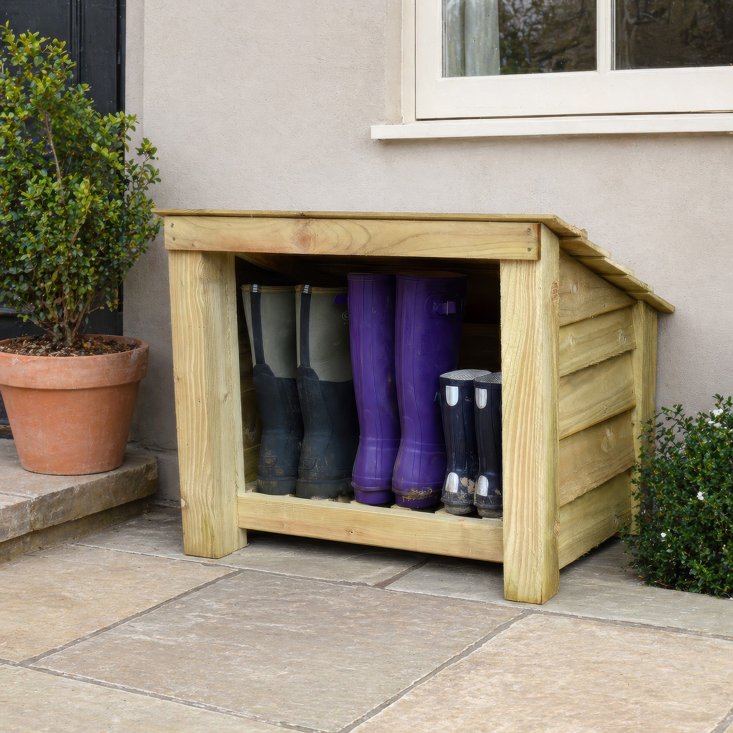Langham Minor Boot Store - Light Green - Slatted Base