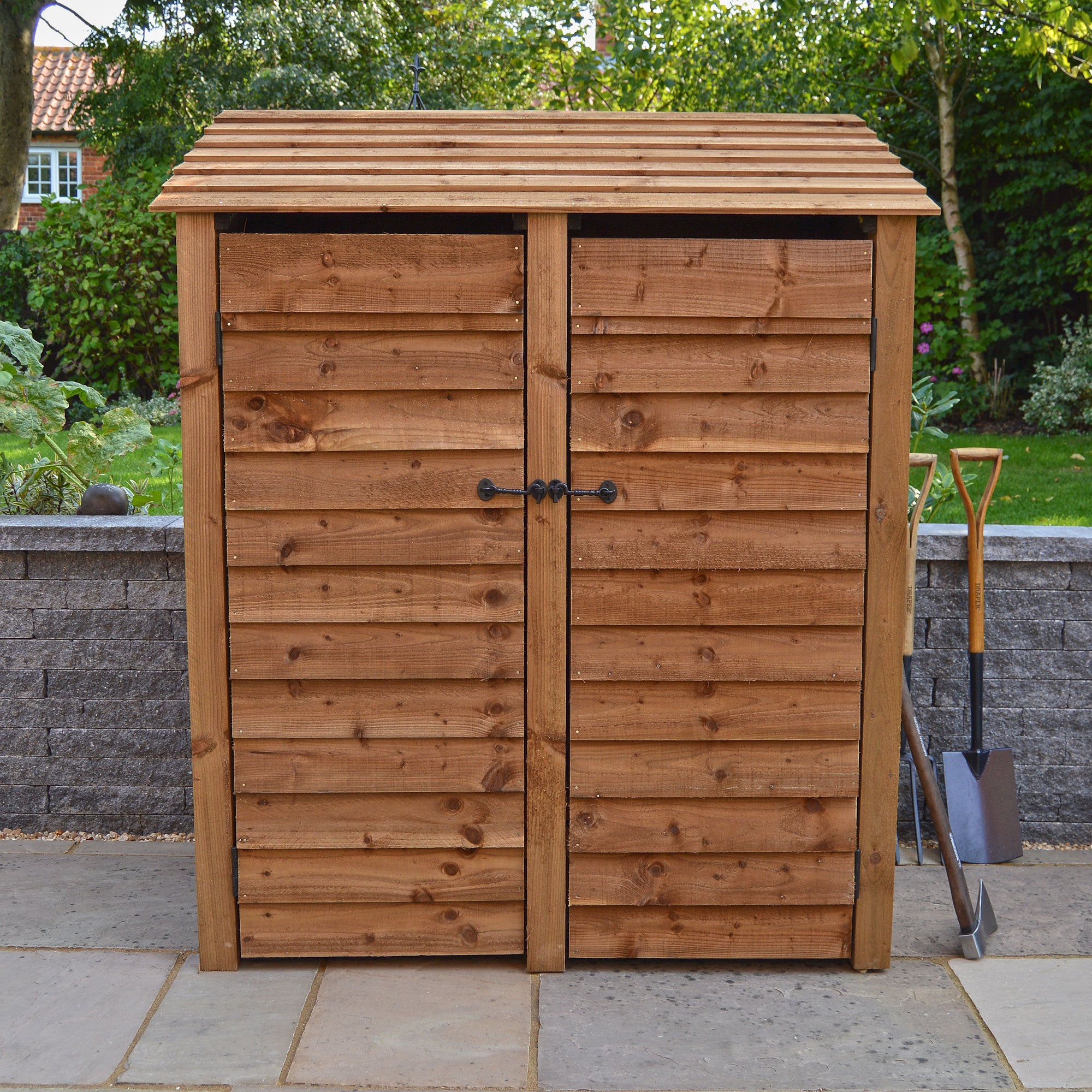 Cottesmore Log Store - Rustic Brown - Solid Panels - 5ft Wide x 6ft Tall