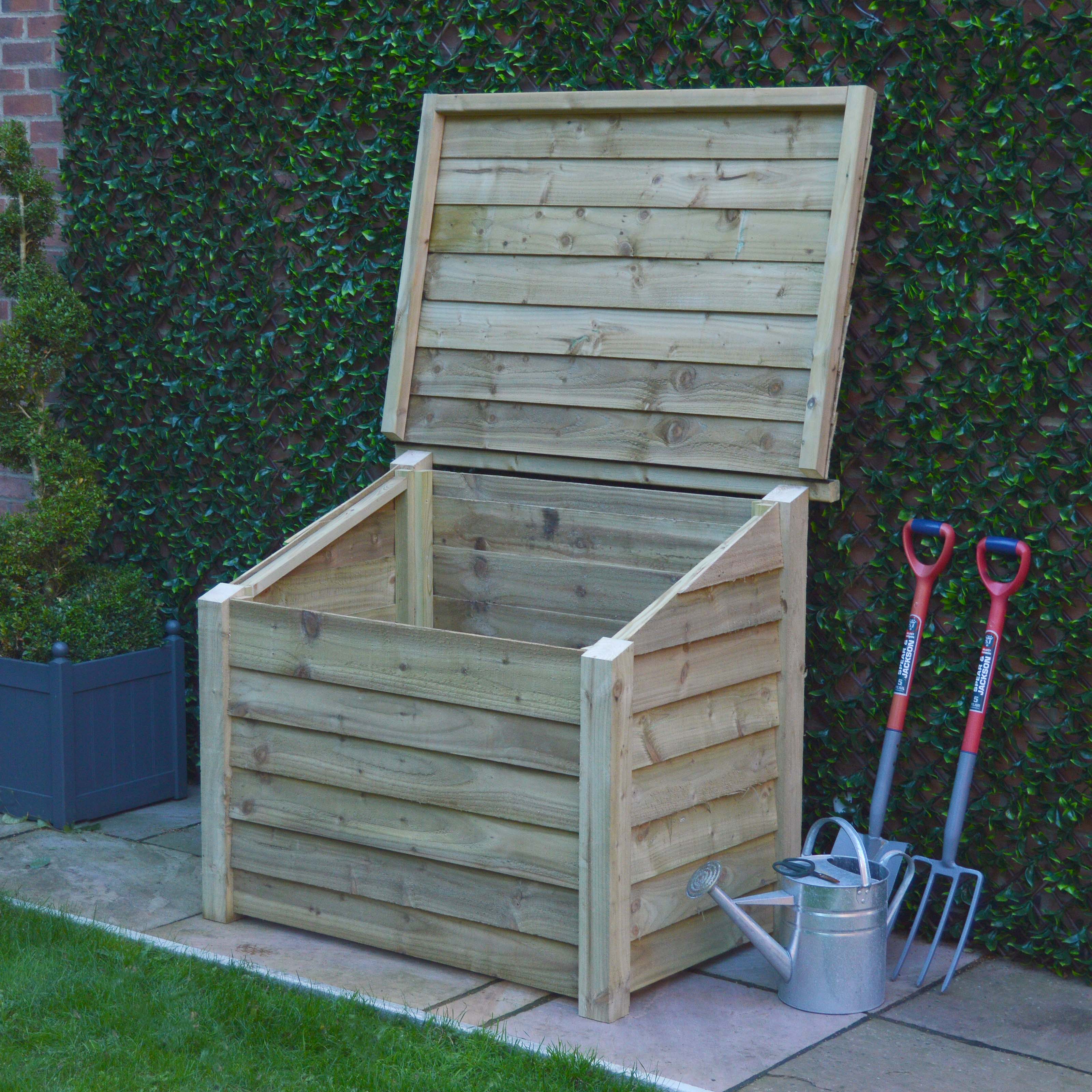 Pickworth Wooden Storage Chest - Light Green - Solid Base - 1.25m Width x 0.85m Depth