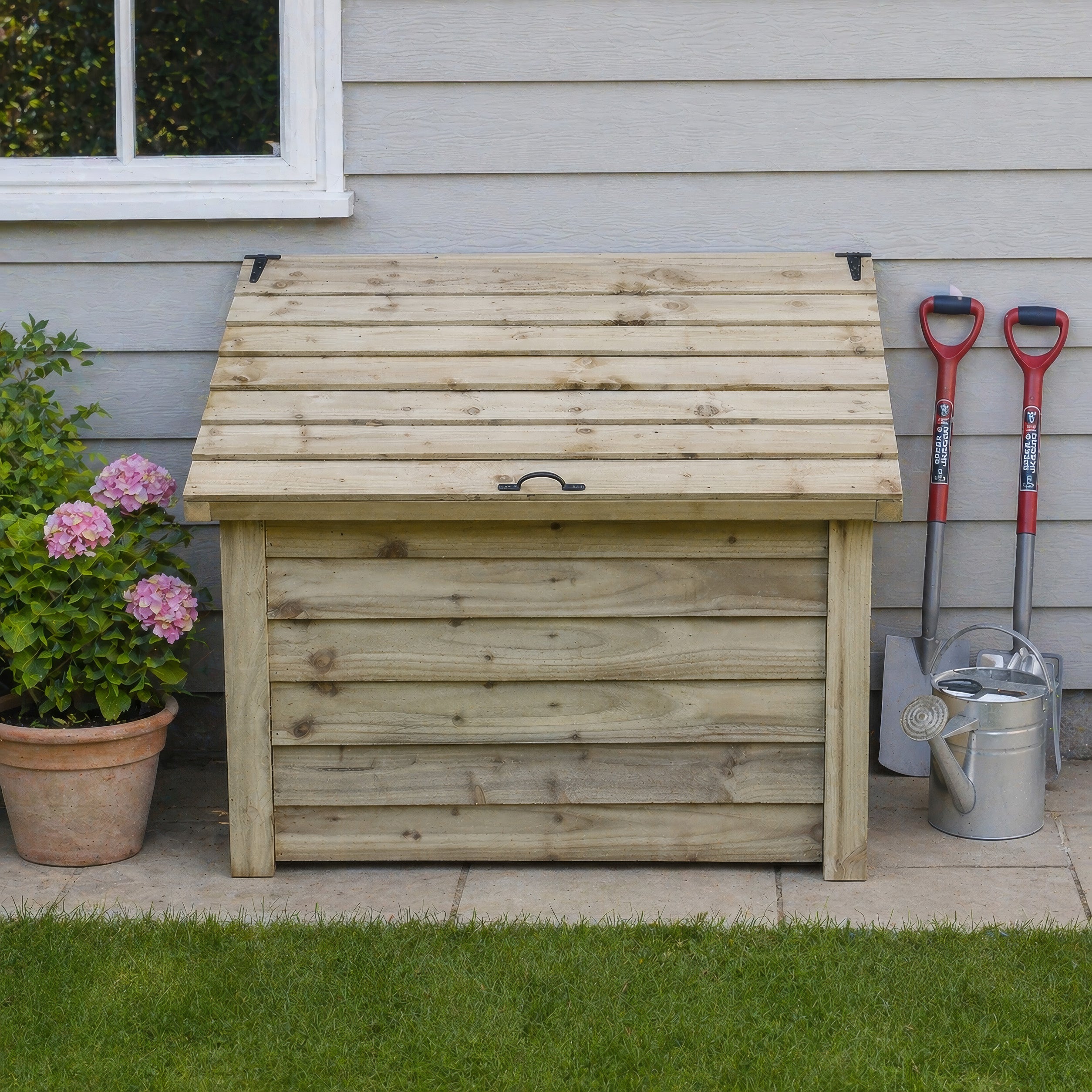 Pickworth Wooden Storage Chest - Light Green - Solid Base - 1.25m Width x 0.85m Depth