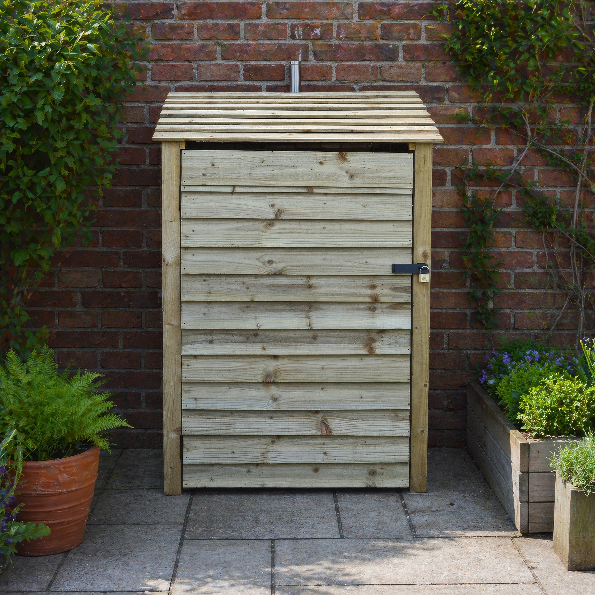 Greetham Tool Store - Light Green - 4ft Wide x 6ft Tall