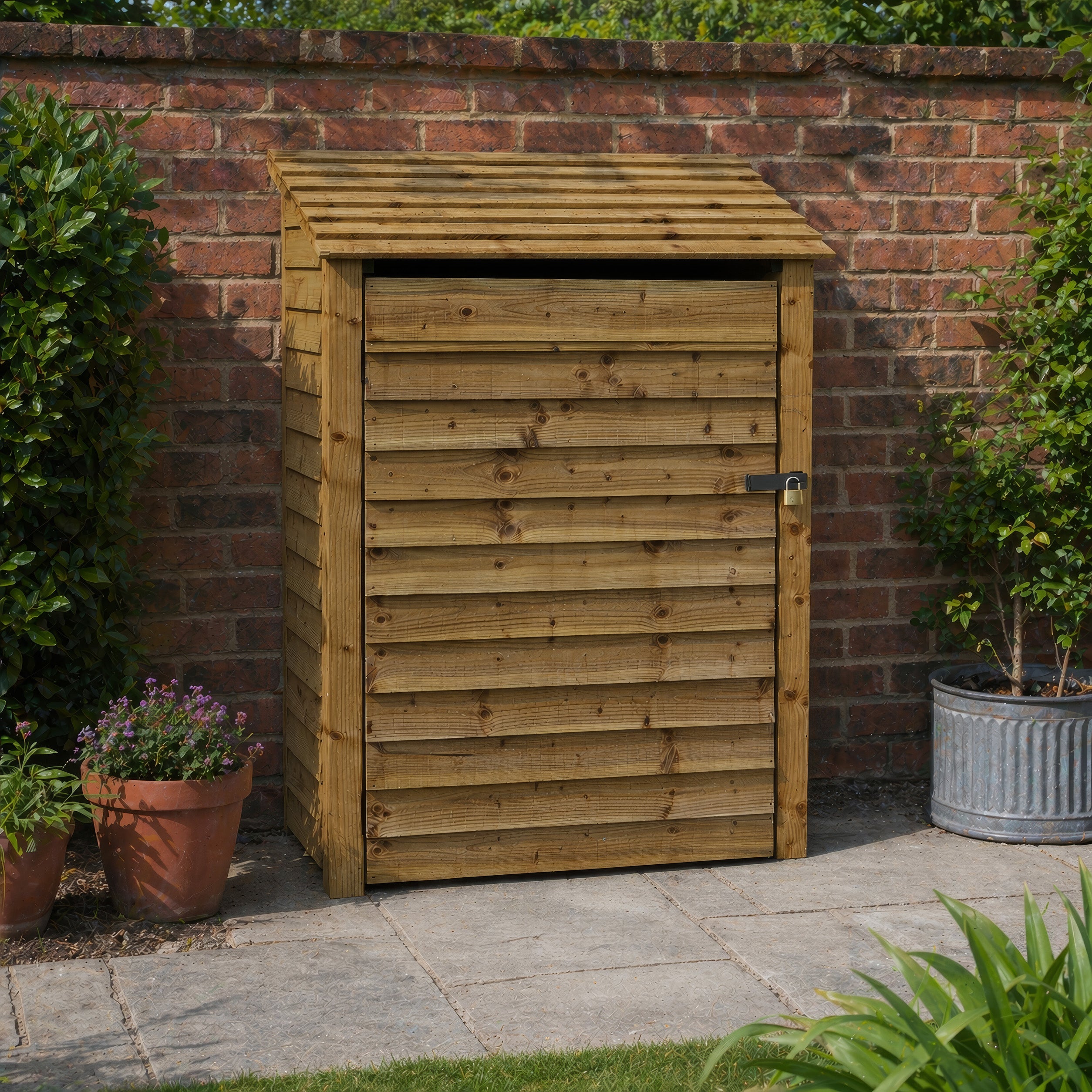 Greetham Tool Store - Rustic Brown - 4ft Wide x 6ft Tall