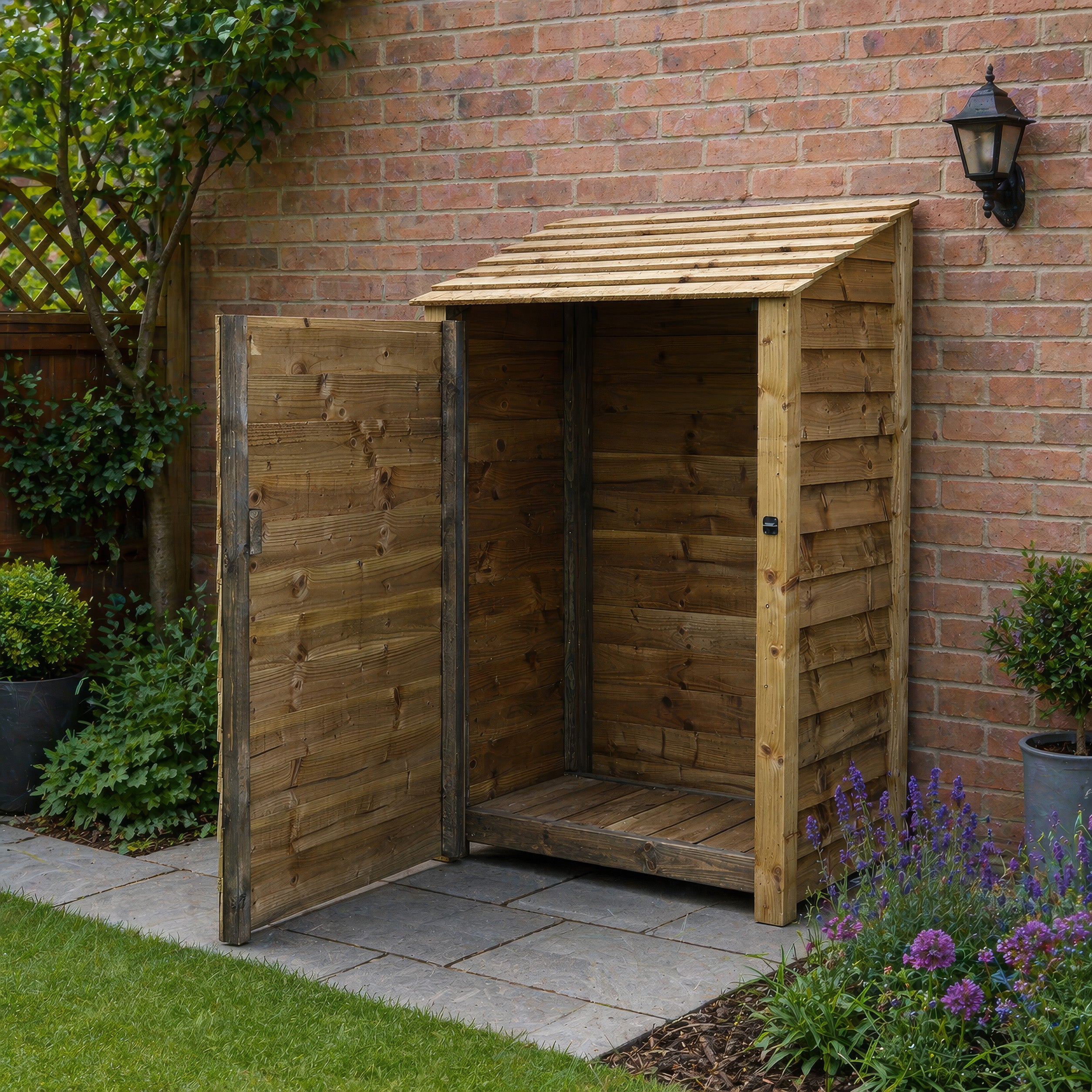 Greetham Tool Store - Rustic Brown - 4ft Wide x 6ft Tall