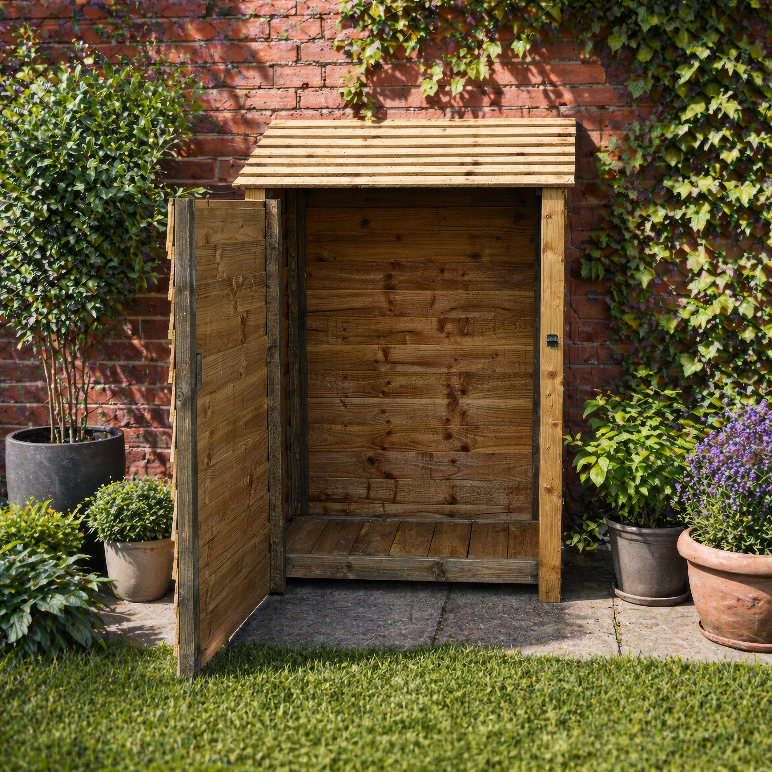 Greetham Tool Store - Rustic Brown - 4ft Wide x 6ft Tall
