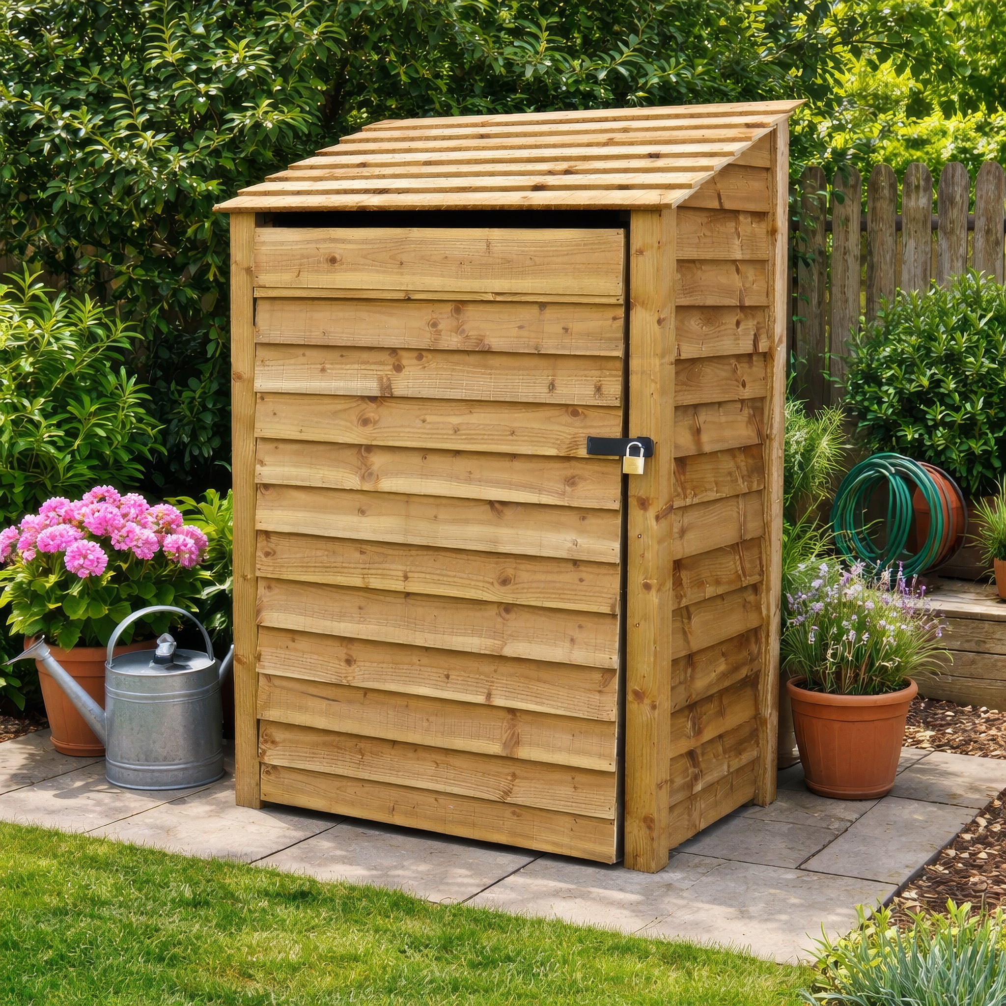 Greetham Tool Store - Rustic Brown - 4ft Wide x 6ft Tall