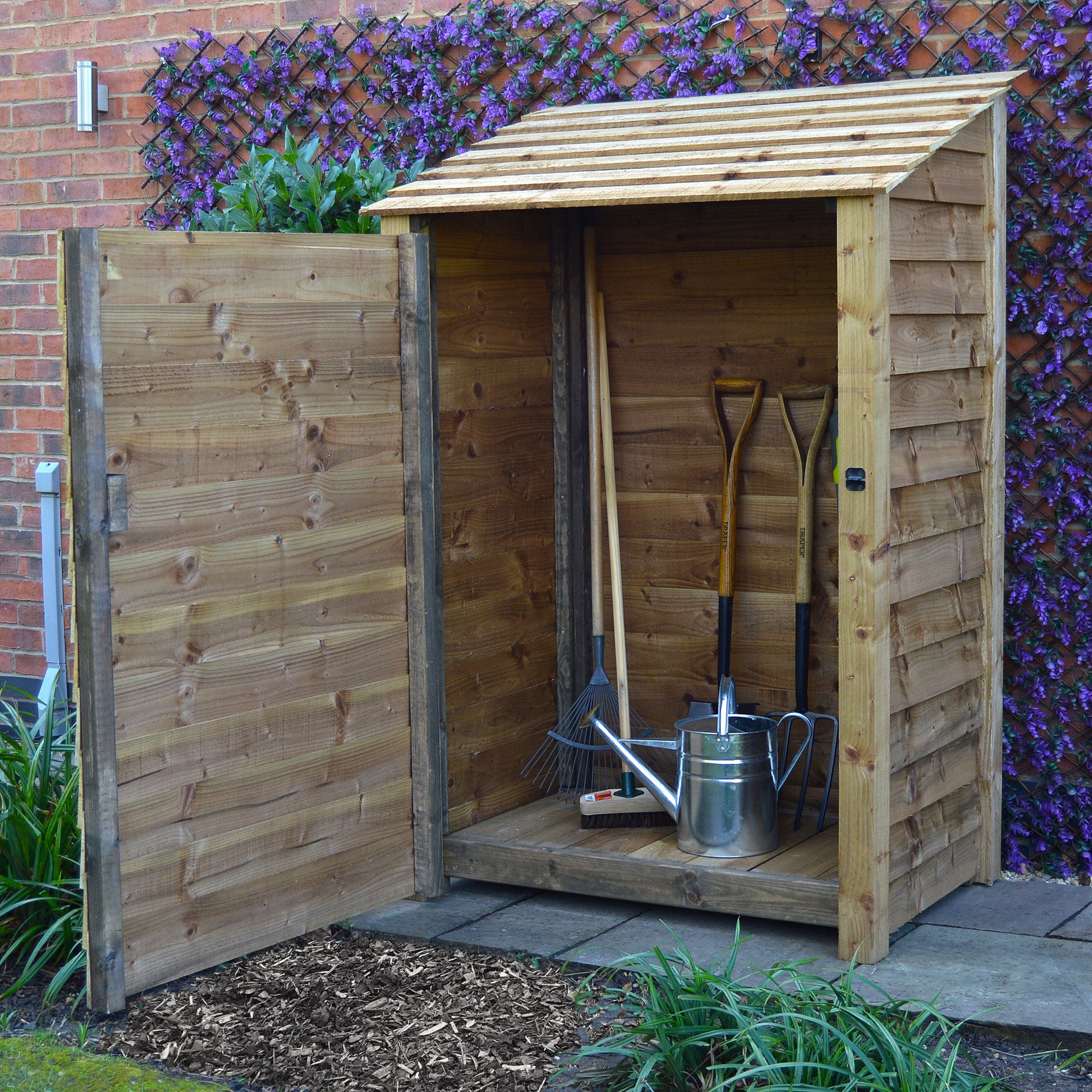 Greetham Tool Store - Rustic Brown - 4ft Wide x 6ft Tall