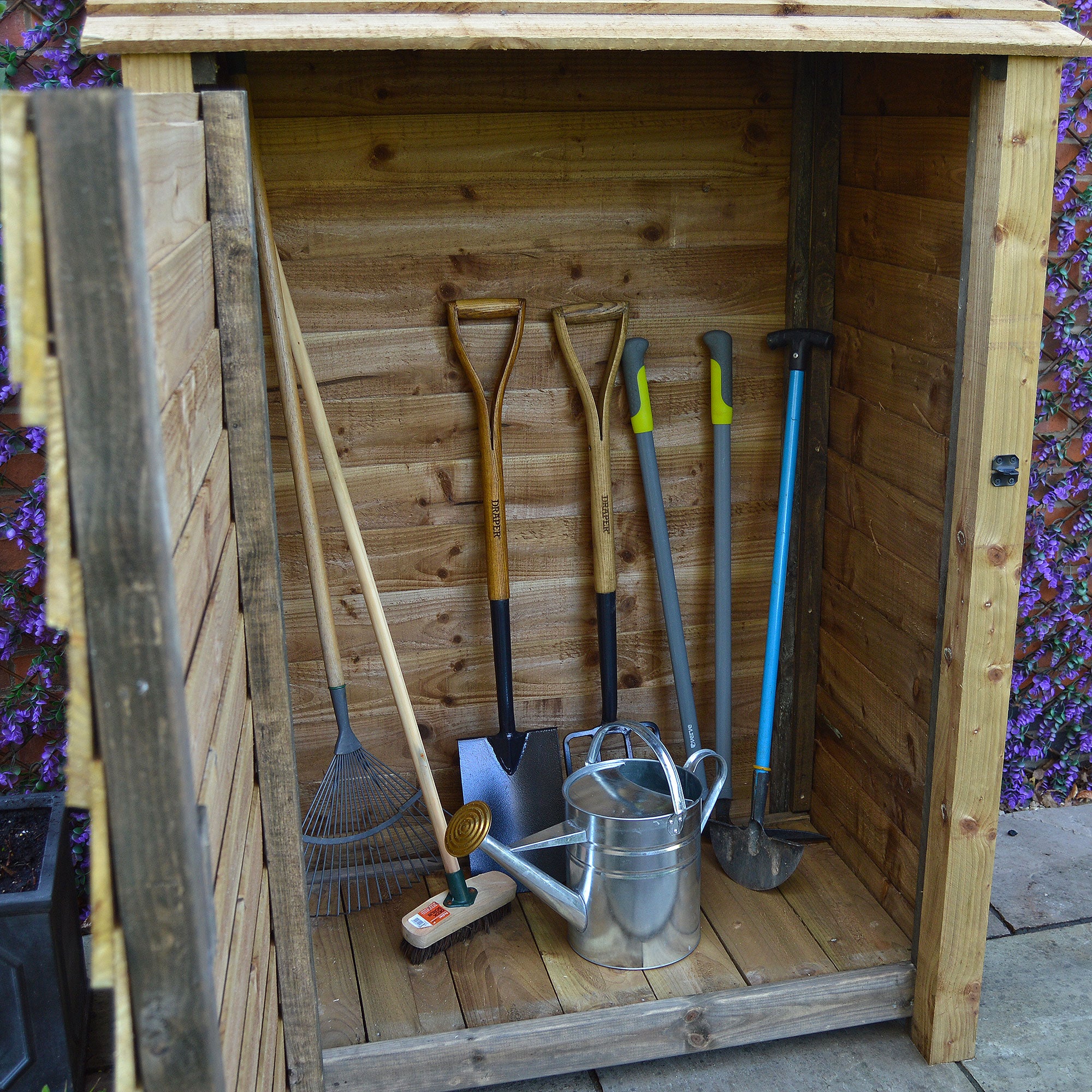 Greetham Tool Store - Rustic Brown - 4ft Wide x 6ft Tall