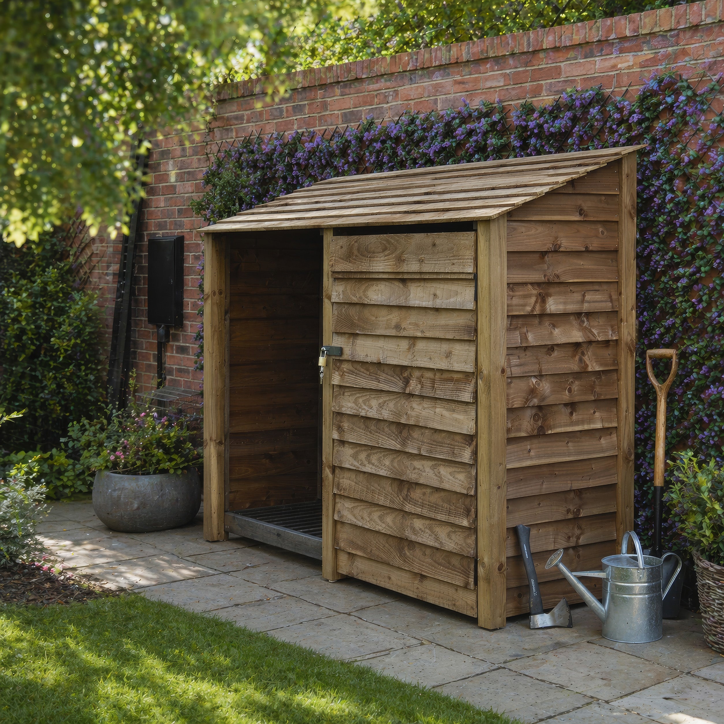 Normanton Tool Store - Rustic Brown - 7ft Wide x 6ft Tall