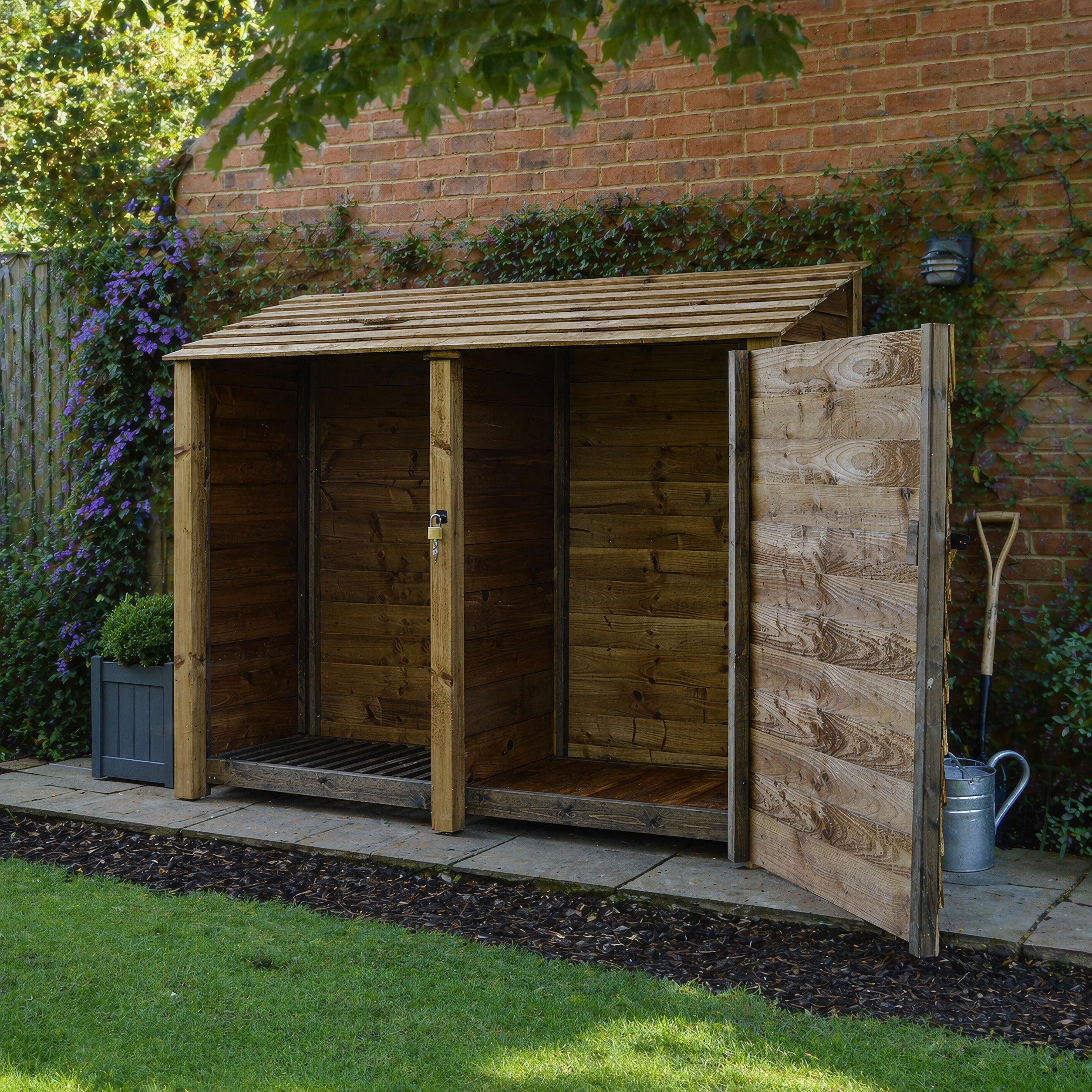 Normanton Tool Store - Rustic Brown - 7ft Wide x 6ft Tall