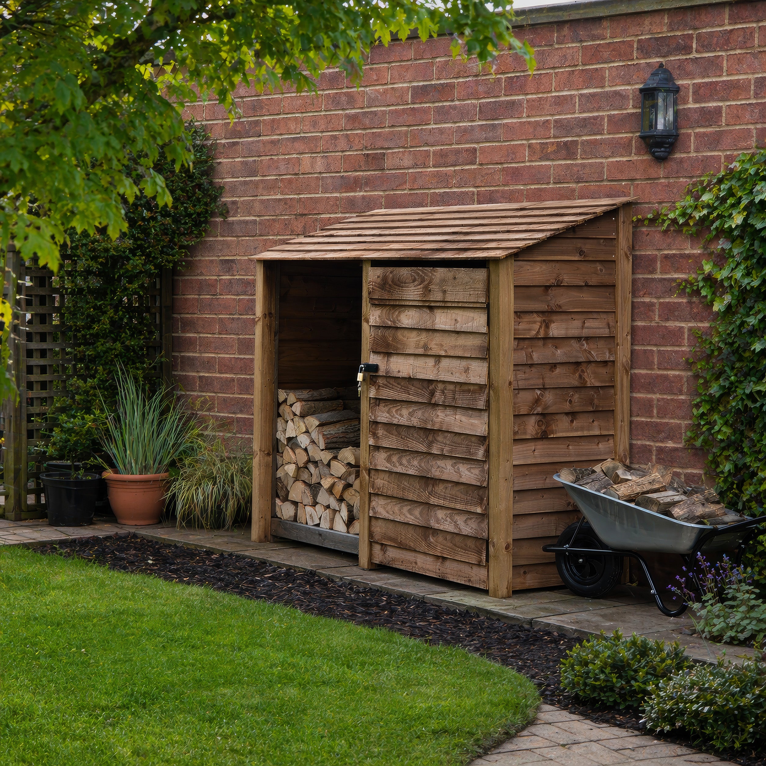 Normanton Tool Store - Rustic Brown - 7ft Wide x 6ft Tall