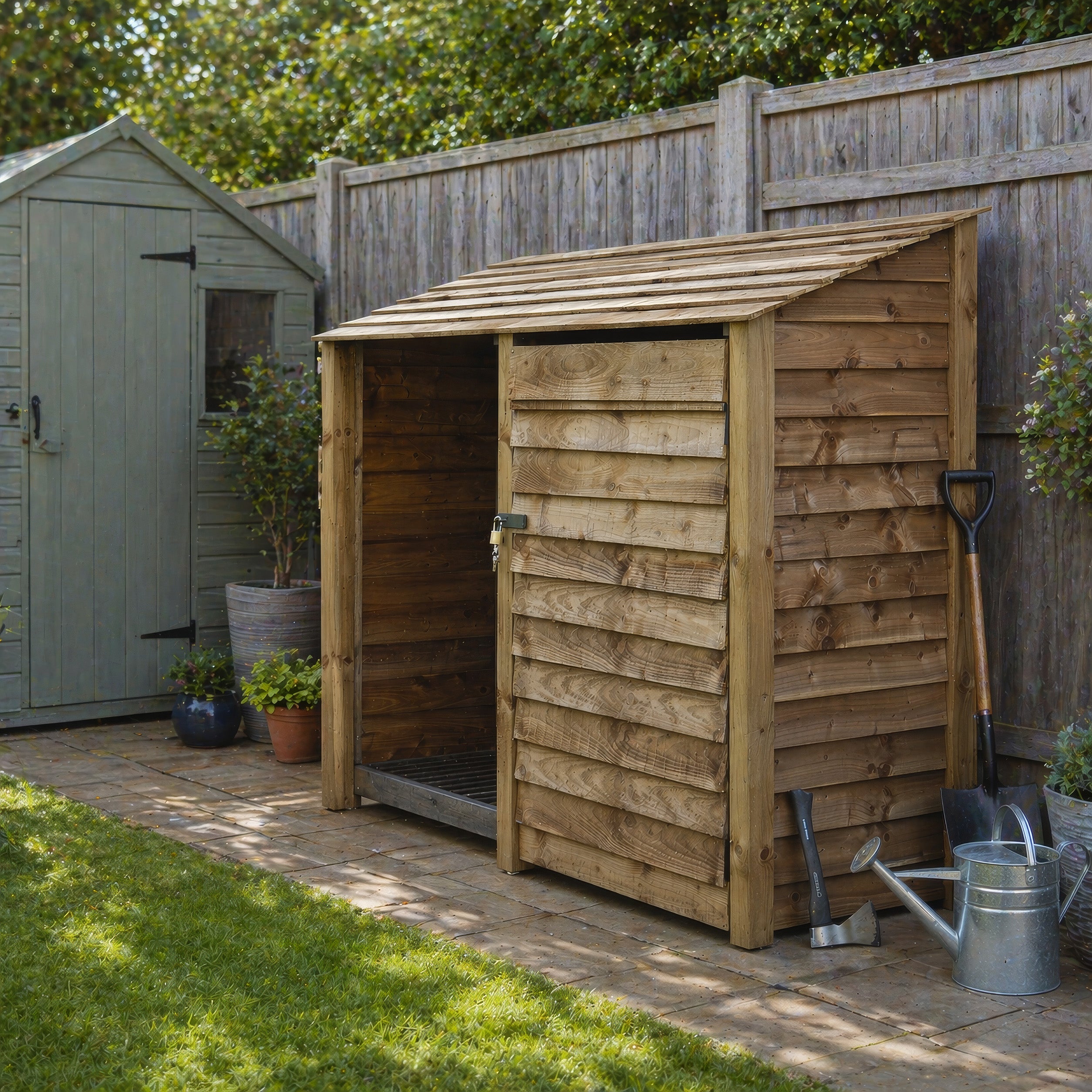 Normanton Tool Store - Rustic Brown - 7ft Wide x 6ft Tall