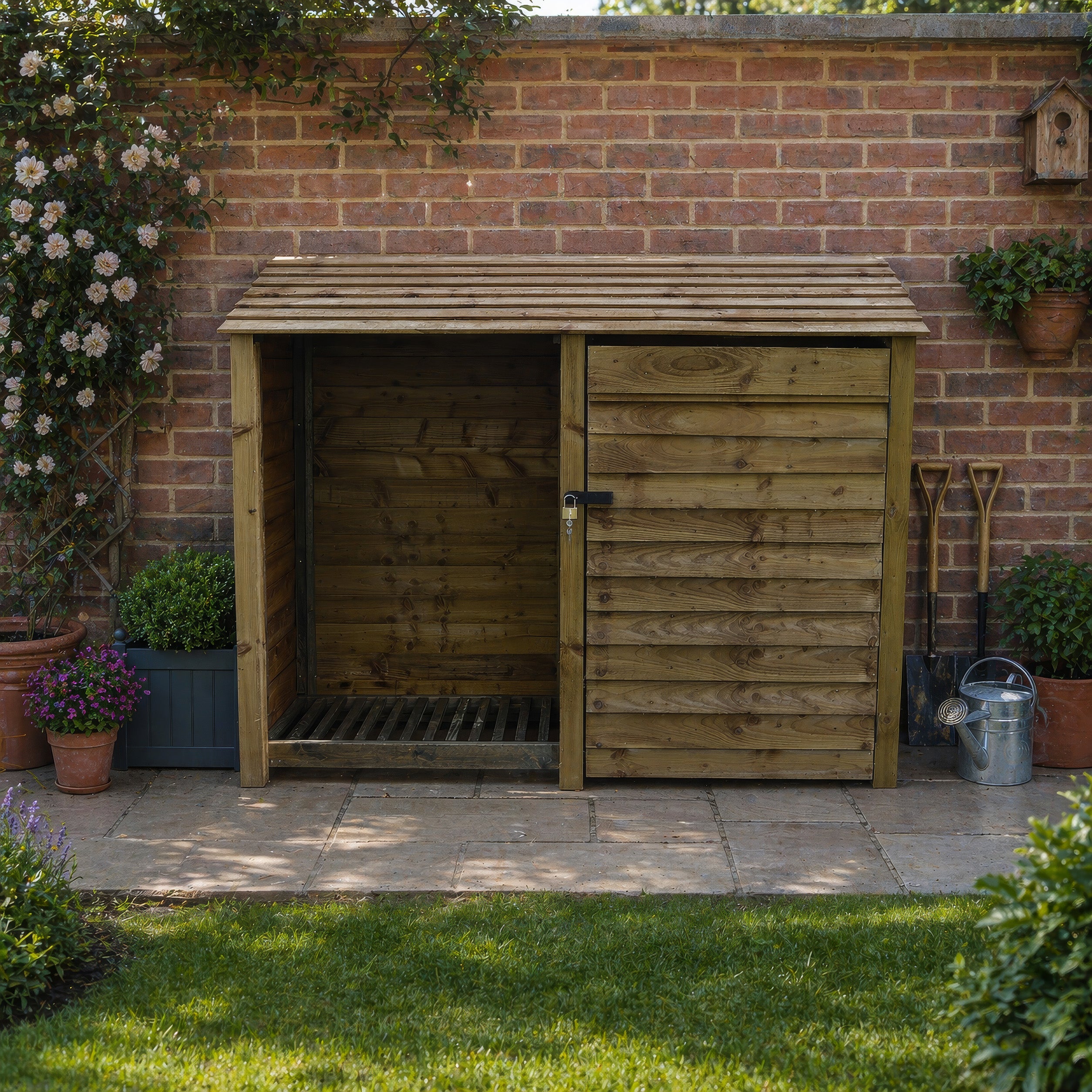 Normanton Tool Store - Rustic Brown - 7ft Wide x 6ft Tall