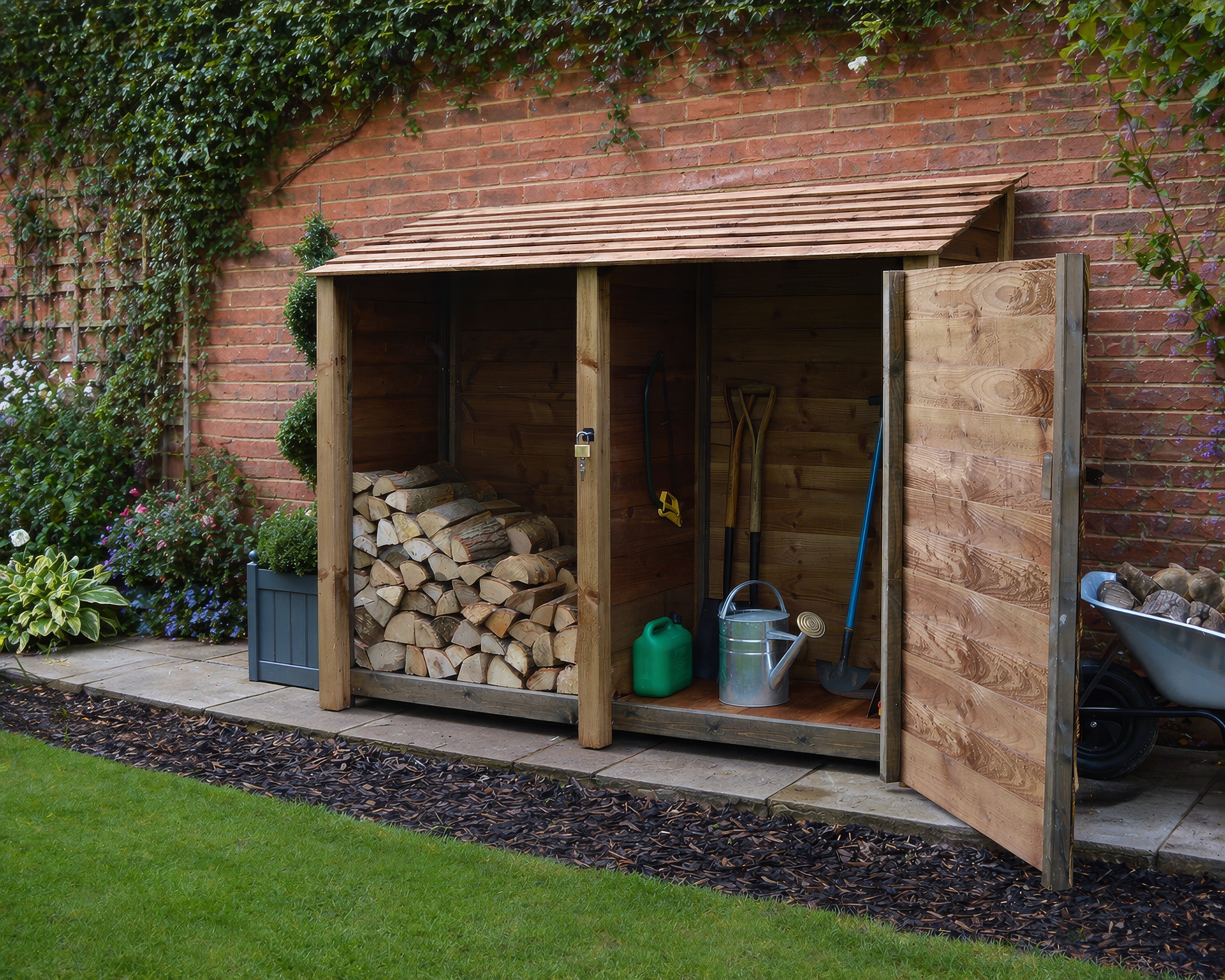 Normanton Tool Store - Rustic Brown - 7ft Wide x 6ft Tall