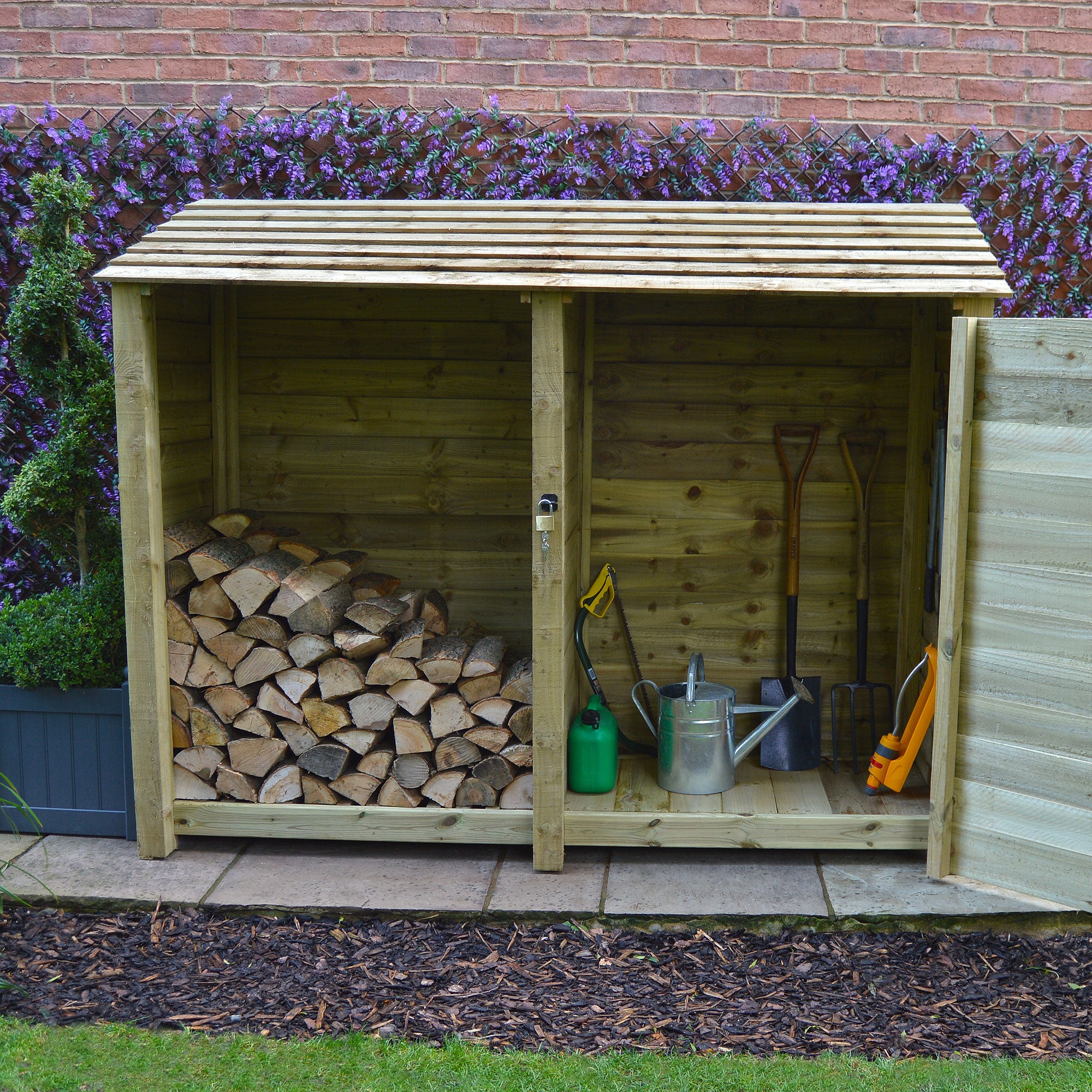 Normanton Tool Store - Light Green - 7ft Wide x 6ft Tall