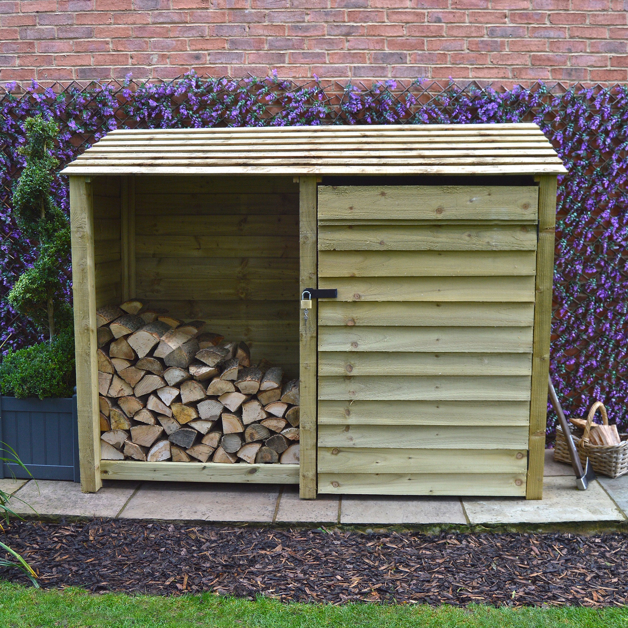 Normanton Tool Store - Light Green - 7ft Wide x 6ft Tall