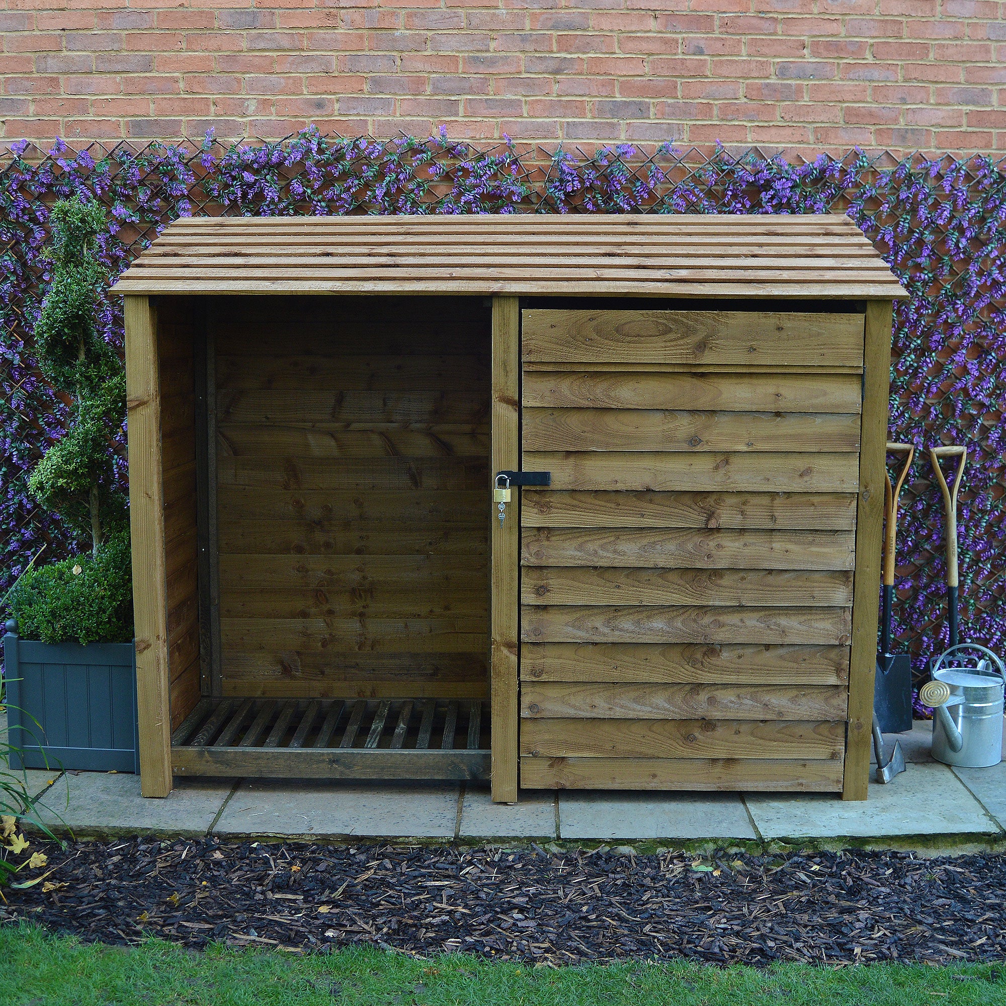 Normanton Tool Store - Rustic Brown - 7ft Wide x 6ft Tall