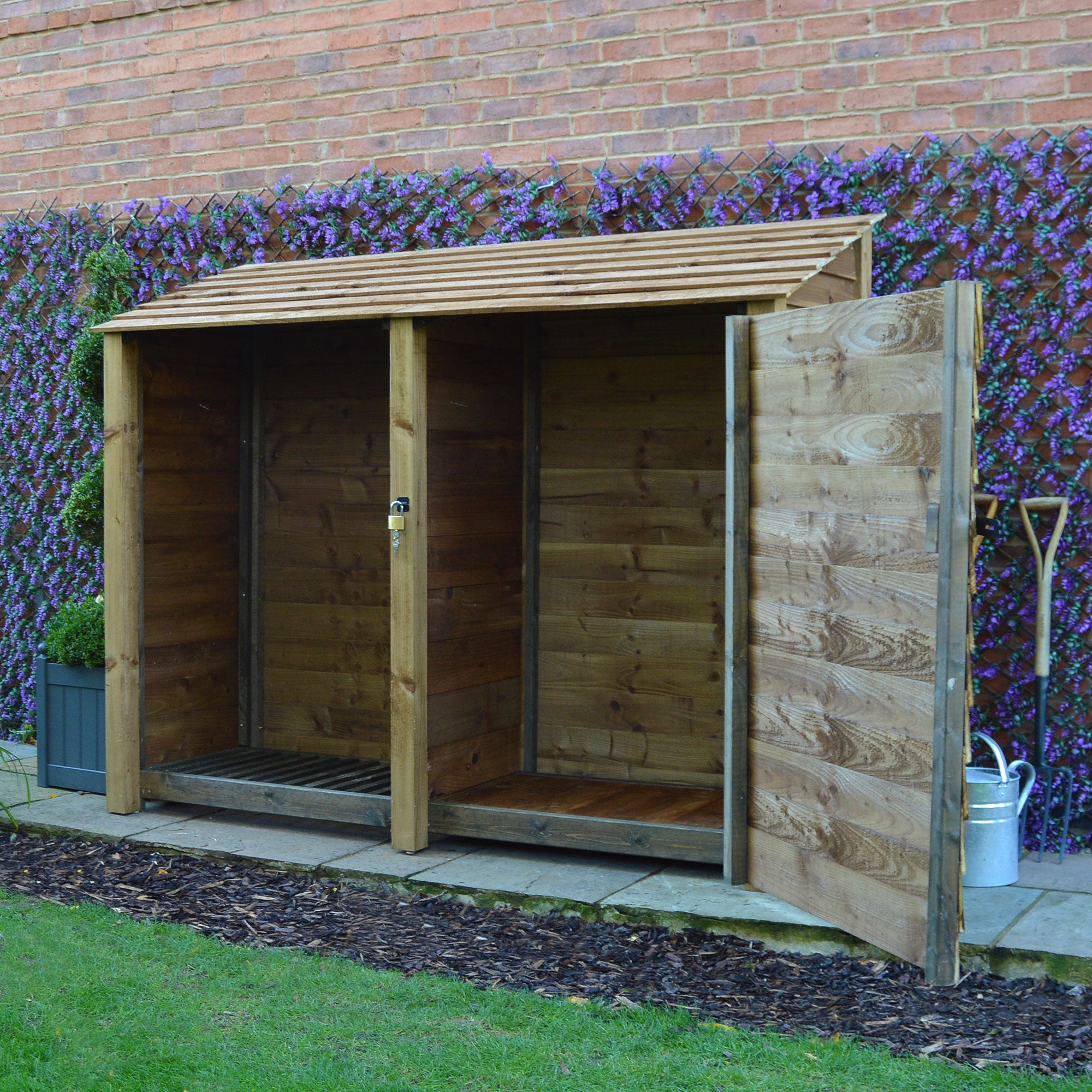 Normanton Tool Store - Rustic Brown - 7ft Wide x 6ft Tall