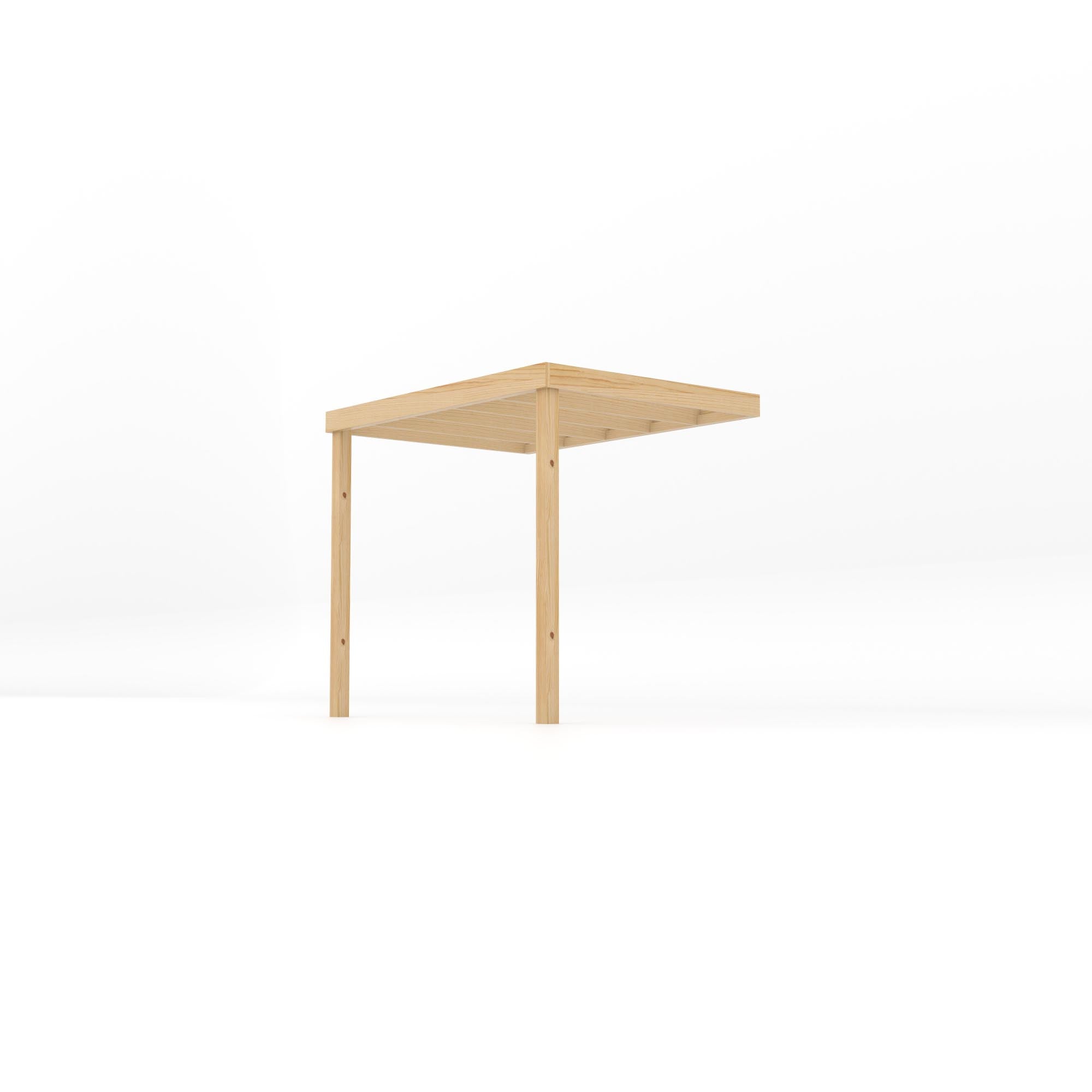 Wall Mounted Box Pergola - Light Green - 1.8m Depth x 2.4m Length