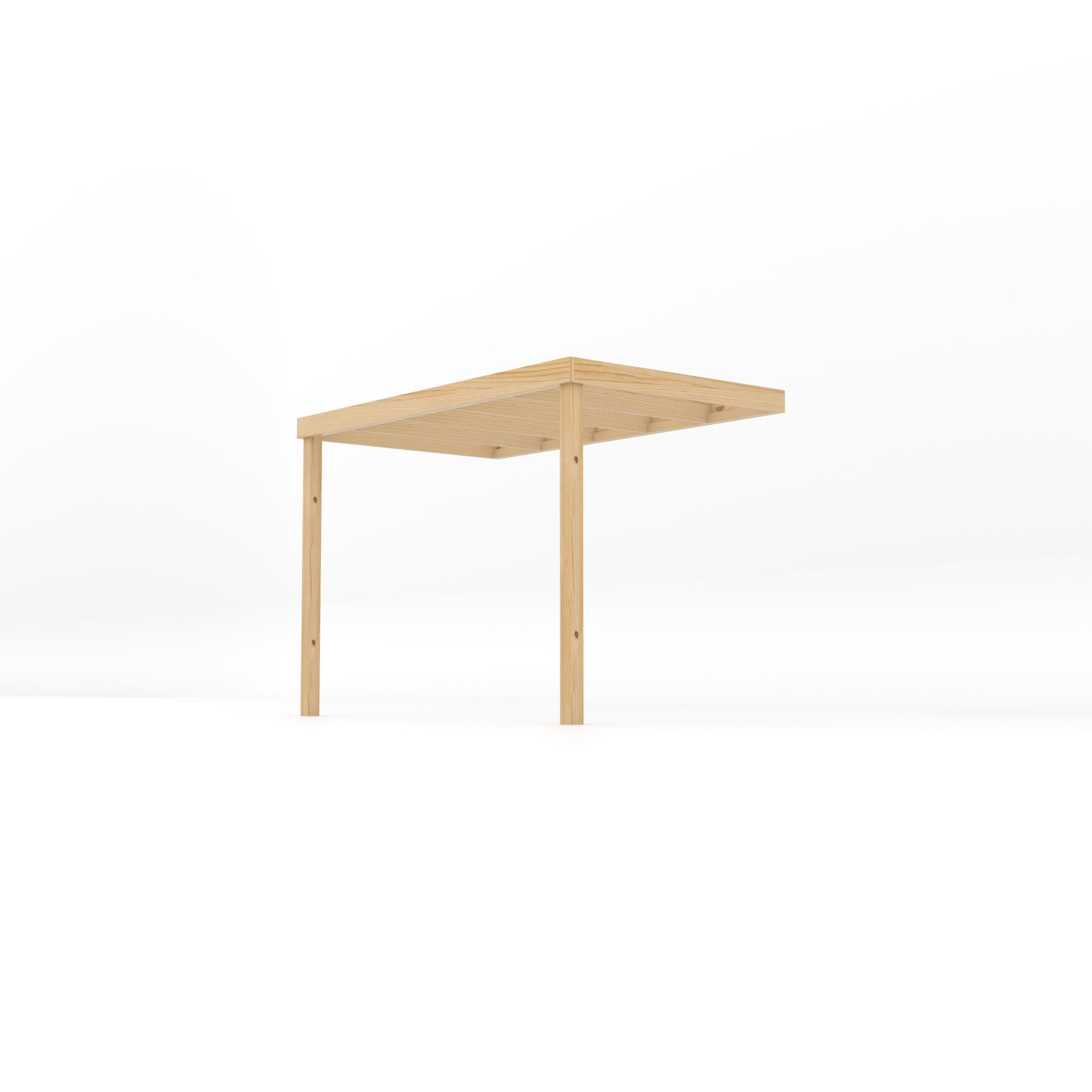 Wall Mounted Box Pergola - Light Green - 1.8m Depth x 3m Length