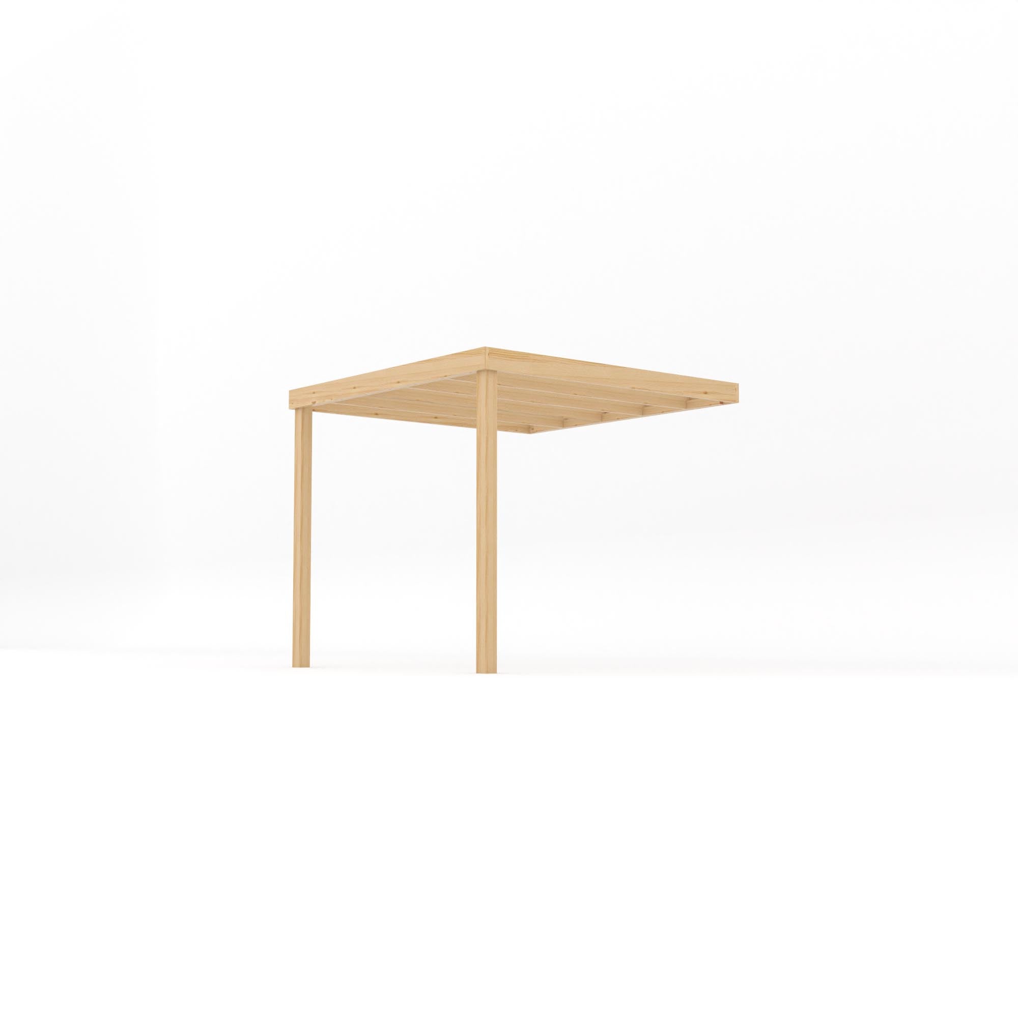 Wall Mounted Box Pergola - Light Green - 2.4m Depth x 2.4m Length