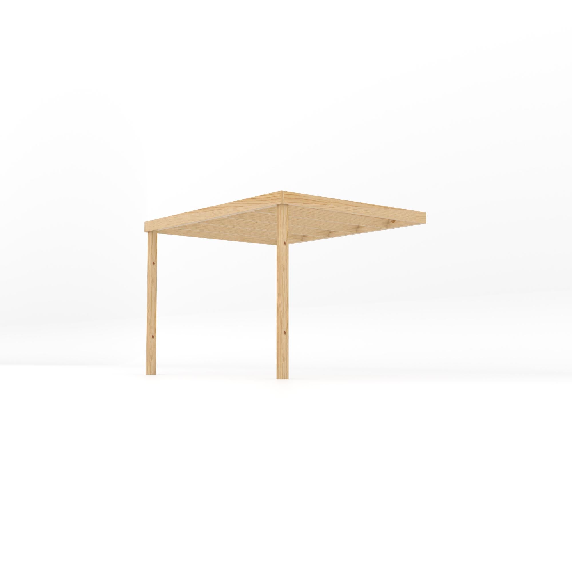 Wall Mounted Box Pergola - Light Green - 2.4m Depth x 3m Length