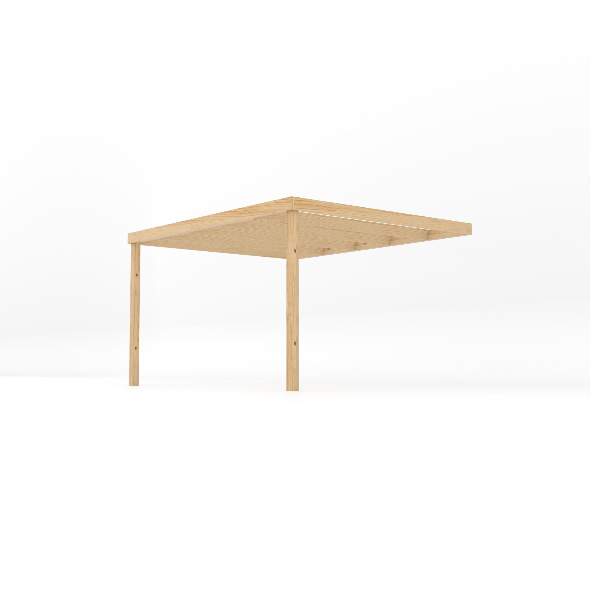 Wall Mounted Box Pergola - Light Green - 3m Depth x 3.6m Length