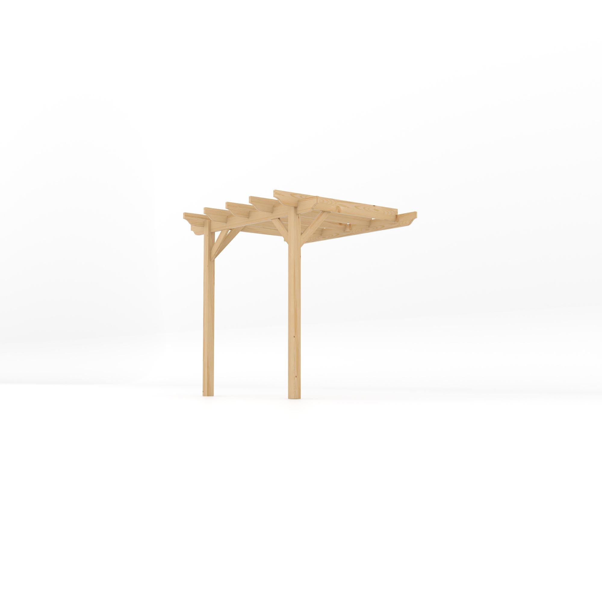 Wall Mounted Garden Pergola - Light Green - 1.8m Depth x 2.4m Length