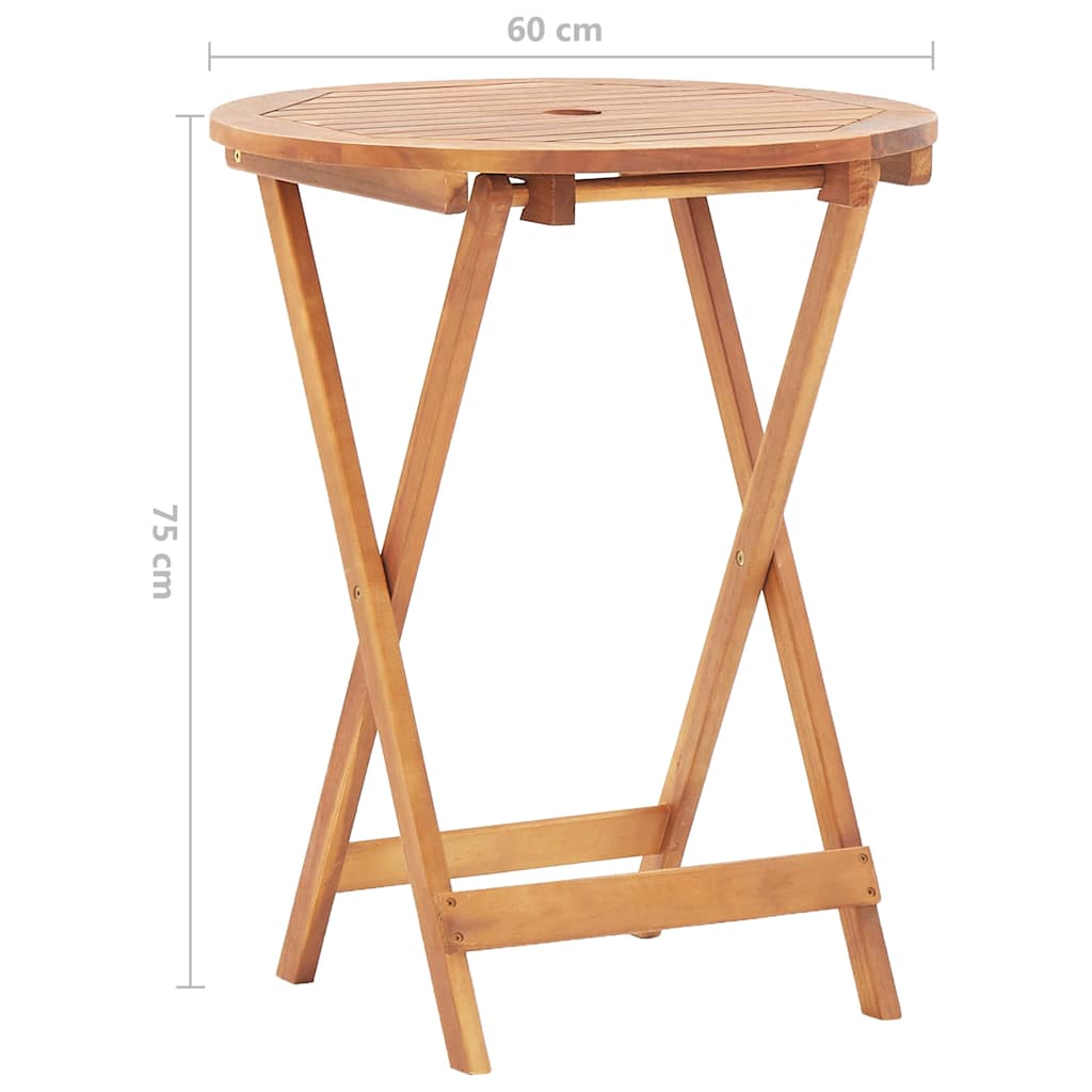Wooden Folding Garden Table Acacia Wood - 4 Sizes