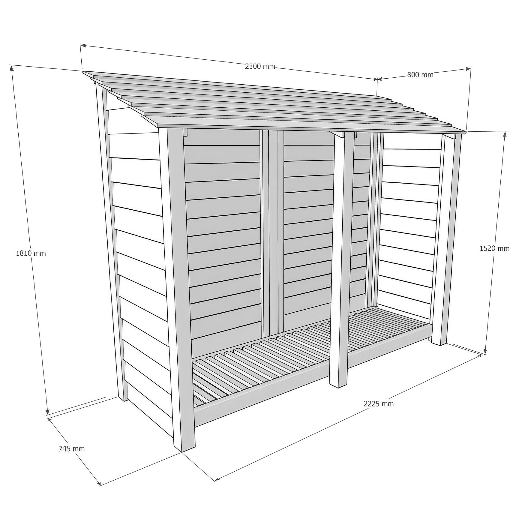 Normanton Tool Store - Light Green - 7ft Wide x 6ft Tall