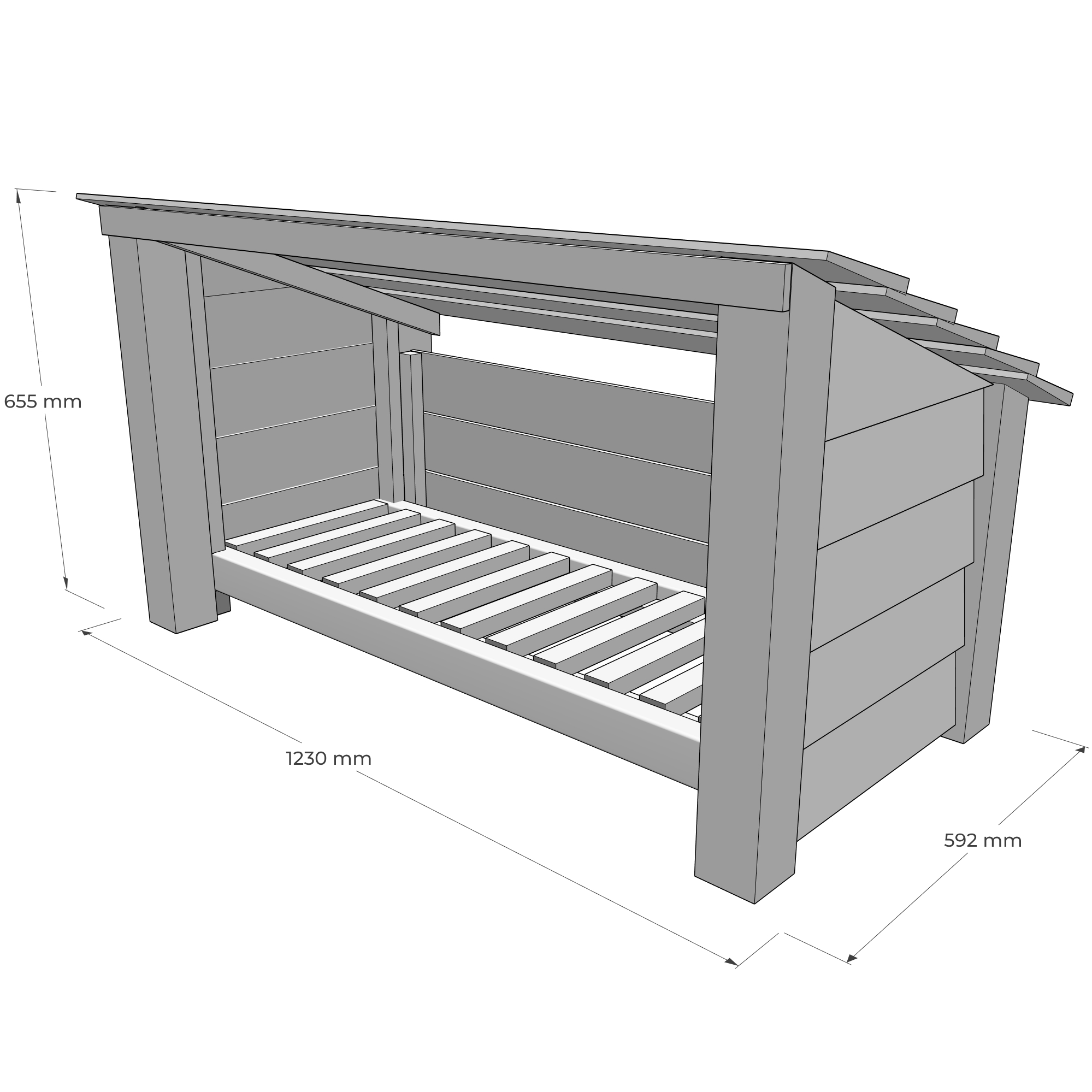 Langham Major Boot Store - Light Green - Slatted Base