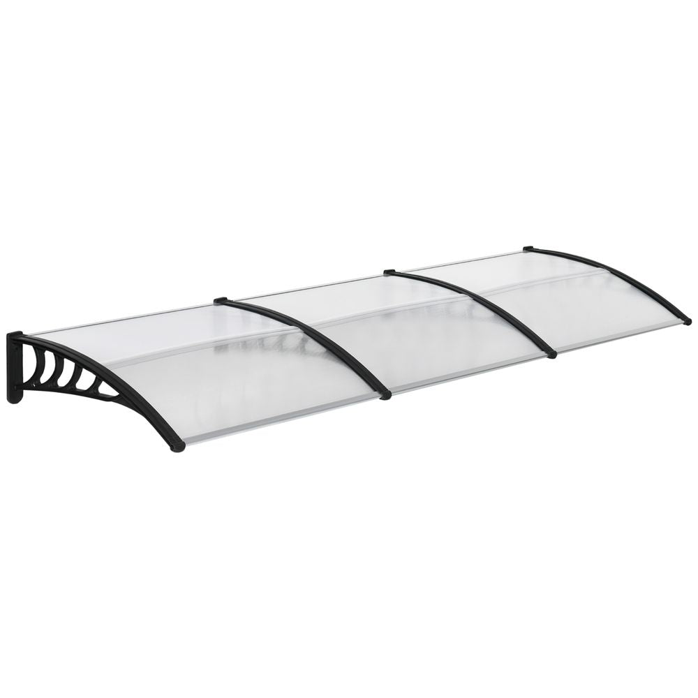 Front Door Canopy, Outdoor Awning, 300 x 100cm Rain Shelter Clear 300x100