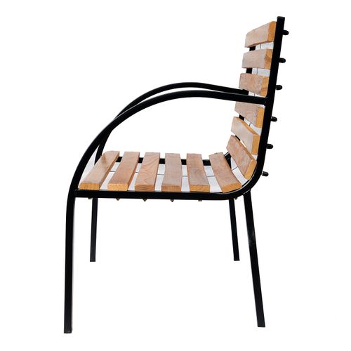 Garden Bench, 122Lx60Wx80H cm - Steel/Wood