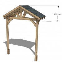 Porch - 1.8m Width - Slate Tile Roof