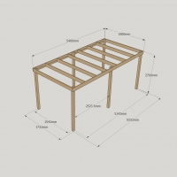 Box Pergola - 1.8m Width - Rutland Garden Furniture