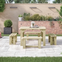 Barrow Picnic Table and Bench Set – Rounded