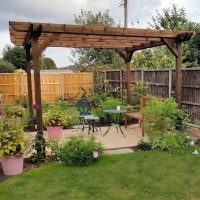 Double Garden Pergola - 4.2m Width