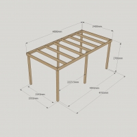 Box Pergola - 2.4m Width - Rutland Garden Furniture