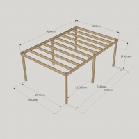 Box Pergola - 3m Width - Rutland Garden Furniture