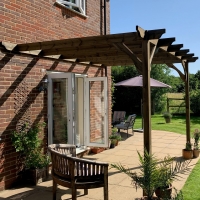 Wall Mounted Premium Pergola - 4.2m Depth