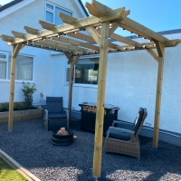 Double Garden Pergola - 4.2m Width