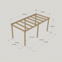 Box Pergola - 1.8m Width - Rutland Garden Furniture
