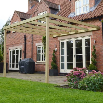 Lean to Box Pergola - 3m x 3m - Rutland County Garden Furniture