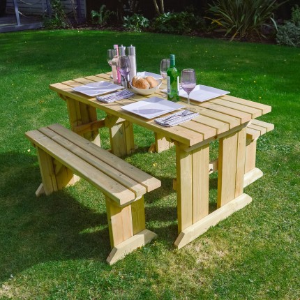 Tinwell Picnic Table And Bench Set 4ft 8ft Rutland County Garden Furniture