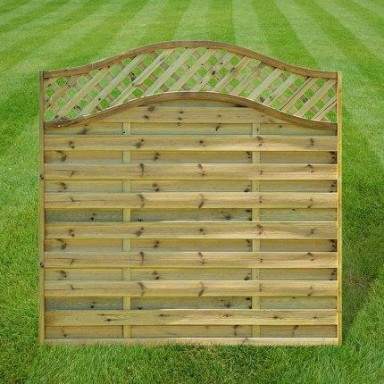 Continental Arched Fence Panel with lattice - 6ft - Rutland County ...