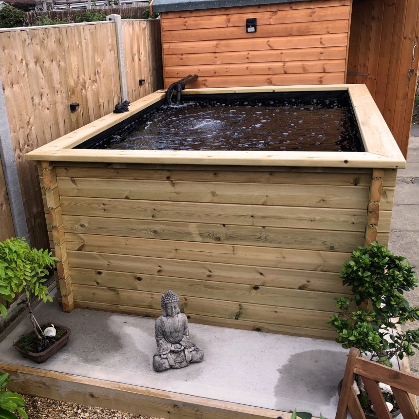 Raised Wooden Pond - Rectangular - 970mm Height